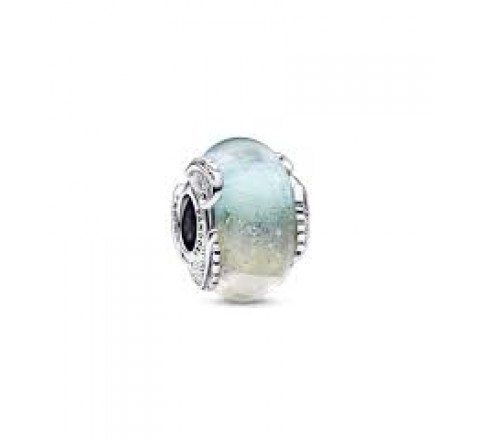 CHARM PANDORA PLATA CRISTAL MURANO PLUMA CURVADA 792577C00