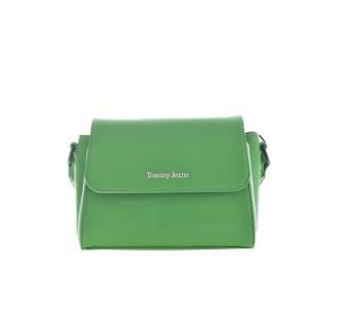 BANDOLERA TOMMY HILFIGER VERDE FLAP CROSSOVER AW0AW14556 LY3