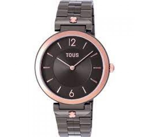 RELOJ TOUS CAJA Y ARMIS ACERO GRIS BISEL ROSADO 200351073