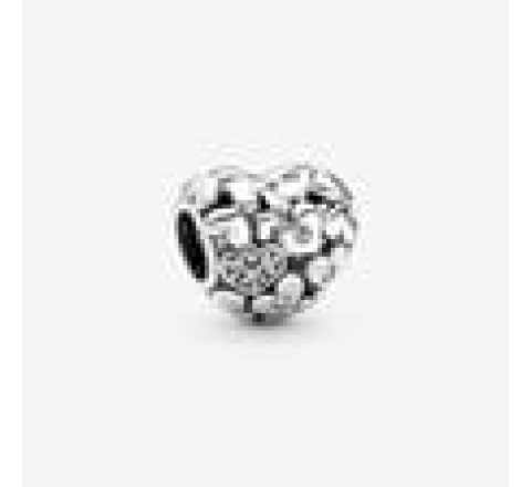 CHARMS PANDORA PLATA CORAZON FILIGRANA CIRCONITAS 791061C01