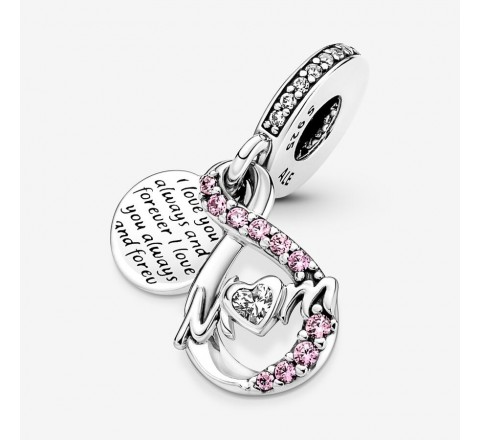 CHARMS PANDORA 791468C01 COLGANTE DOBLE MAMA INFINITO PAVE