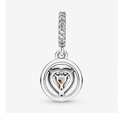 CHARMS PANDORA 791476C01 COLGANTE CORAZON DOBLR HALO BRILLO