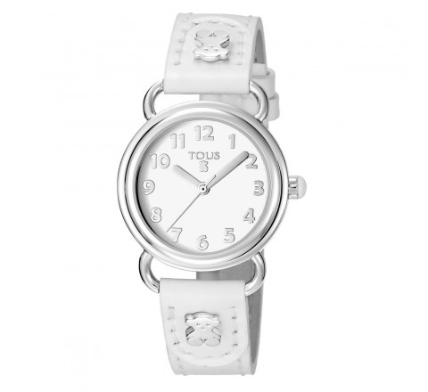 RELOJ TOUS NIÑA 500350175 CORREA PIEL BLANCA