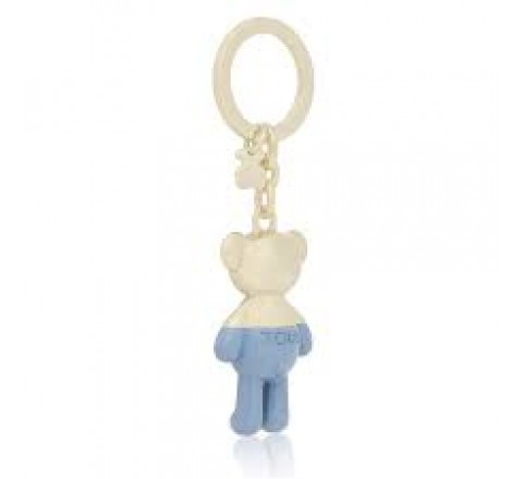 LLAVERO TOUS METAL TEDDY BEAR DORADO-AZUL 2001667405