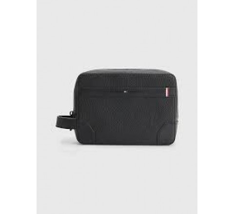 BOLSA ASEO TOMMY HILFIGER CABALLERO NEGRA LOGO AM0AM10237BDS