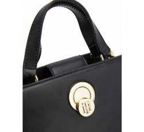 BOLSO TOMMY HILFIGER NEGRO CON CIERRE LOGO AW0AW13191 BDS