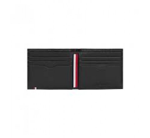 CARTERA TOMMY HILFIGER PIEL NEGRA Y LOGO AM0AM10234BDS
