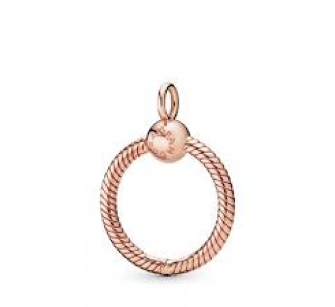 COLGANTE PANDORA 388296 PLATA ROSADA REDONDO BROCHE LISO