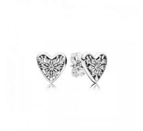 PENDIENTES PANDORA 296368CZ PLATA CORAZON HIELO