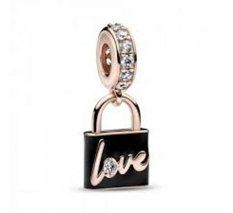 CHARM PANDORA PLATA ROSADA CANDADO AMOR 782508C01