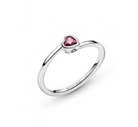 ANILLO PANDORA 199267C01-52 N?12 PLATA CORAZON ROSA