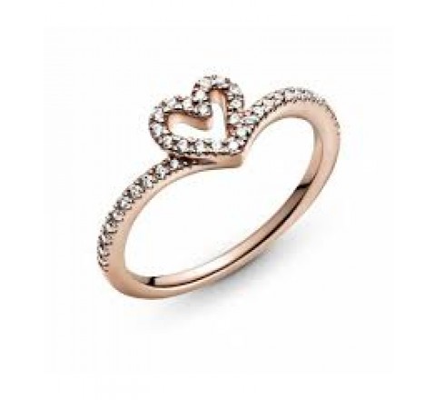 ANILLO PANDORA 189302C01-54 N?14 PLATA ROSADA CORAZON