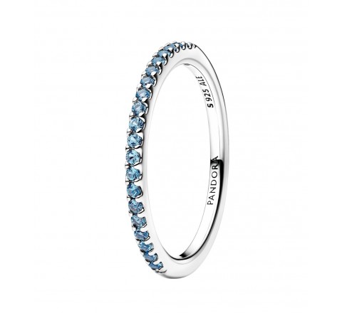 ANILLO PANDORA PLATA CIRCONITAS AZULES N?12 192999C03-52