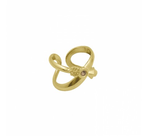 ANILLO CICLON ZAMAK DORADO INFINITO ABIERTO ORO553-46-10