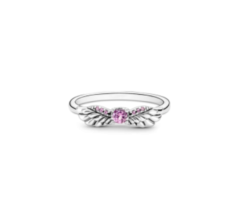 ANILLO PANDORA PLATA ALAS ANGEL ROSA Nº14 198500C02-54