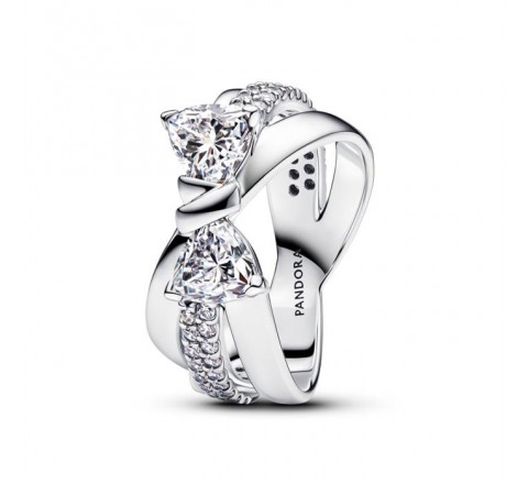 ANILLO BANDA CRUZADA LAZO BRILLANTE 193553C01-52