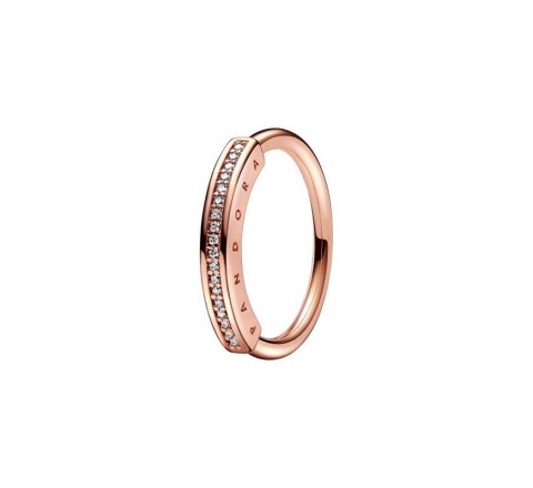 ANILLO PANDORA PLATA ROSADA CON CIRCONITAS N?14 182283C01-54