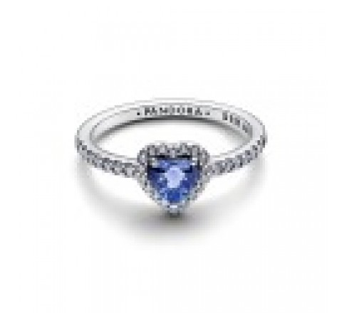 ANILLO PANDORA PLATA CORAZON AZUL N?10 198421C05-50