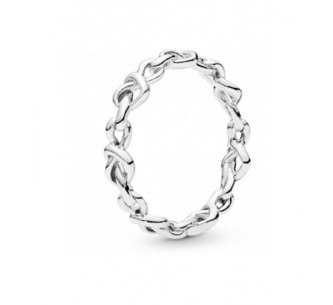 ANILLO PANDORA PLATA Nº12 CORAZONES ANUDADOS 198018-52