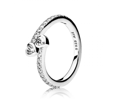 ANILLO PANDORA PLATA CORAZONES PARA SIEMPRE N?14 191023CZ-54