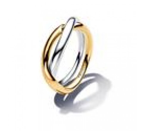 ANILLO PANDORA 163262COO-58 BANDAS ENTRELAZADAS BICOLOR