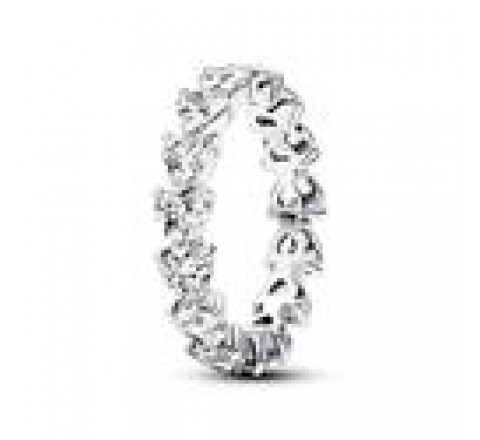 ANILLO PANDORA PLATA ETERNIDAD FILA CORAZONES 193103C01-56