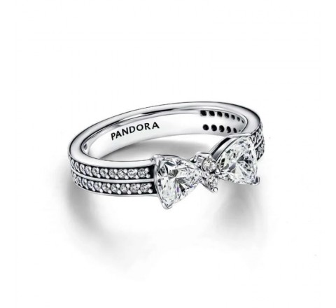 ANILLO PANDORA DOBLE LAZO BRILANTE 193552C01-50