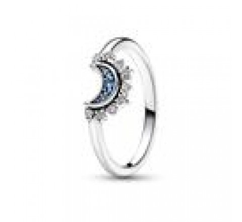 ANILLO PANDORA PLATA LUNA CELESTIAL AZUL Nº14 192675C01-54