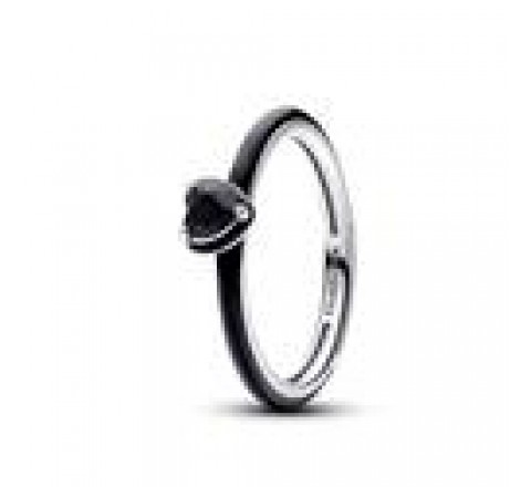 ANILLO PANDORA PLATA CORAZON CHAKRA NEGRO N?12 193088C01-52