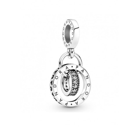 CHARMS PANDORA PLATA REDONDO CON CIRCONITAS 799490C01