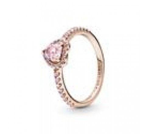 ANILLO PANDORA CORAZON BRILLANTE ELEVADO ROSA 188421C04-50