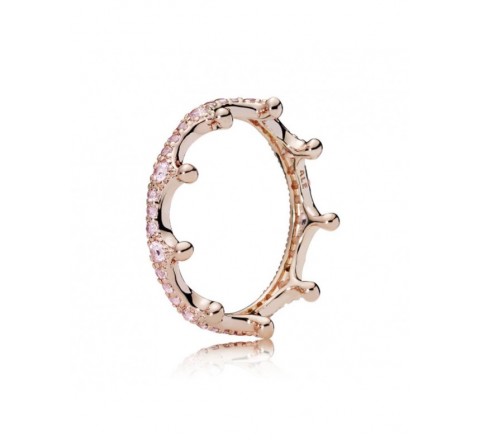 ANILLO PANDORA 187087NPO-50 N?10 PLATA ROSADA CORONA PIEDRAS