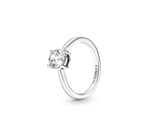 ANILLO PANDORA PLATA CIRCONITA CENTRAL Nº16 190052C01-56