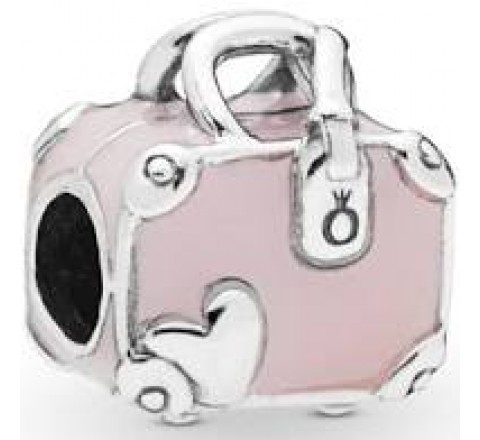 CHARMS PANDORA 798063EN124 PLATA MALETA ESMALTADA ROSA