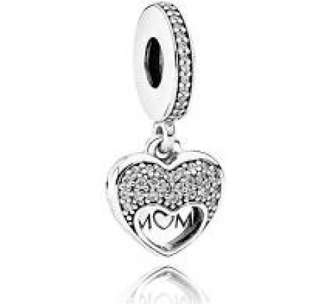 CHARMS PANDORA 792071CZ PLATA CORAZON MAMA
