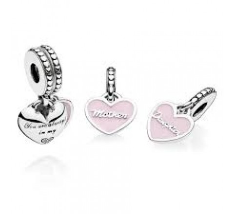 CHARMS PANDORA 792072EN40 PLATA CORAZONES MADRE E HIJA