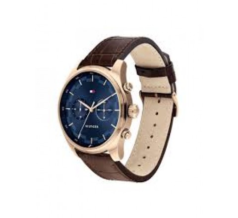 RELOJ TOMMY HILFIGER 1710423 CORREA PIEL MARRON CAJA ROSADA