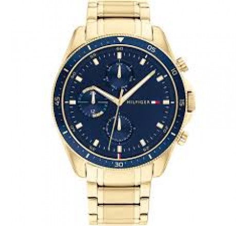 RELOJ TOMMY HILFIGER 1791834 ARMIS DORADO ESFERA, BISEL AZUL