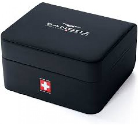 RELOJ SANDOZ 81429-07 CORREA PIEL NEGRA CAJA ACERO Y ZAFIRO