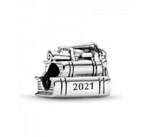 CHARMS PANDORA 799325C00 PLATA LIBROS GORRO GRADUACION