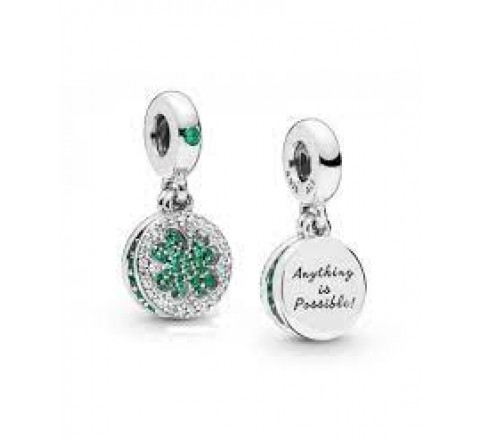 CHARMS PANDORA 797906NRGMX PLATA PIEDRAS VERDES TREBOL