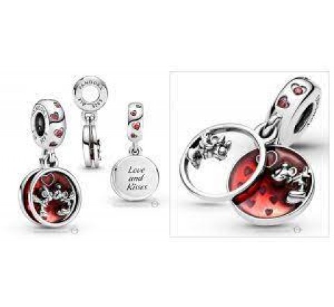 CHARMS PANDORA 799298C01 PLATA DISNEY MINNIE MICKEY BESO