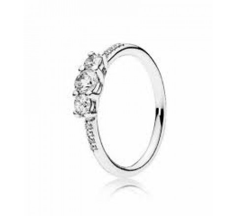 ANILLO PANDORA 196242CZ-58 N?18 PLATA TRES CIRCONITAS