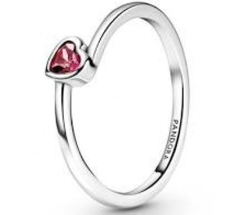 ANILLO PANDORA 199267C01-58 N?18 PLATA CORAZON ROSA