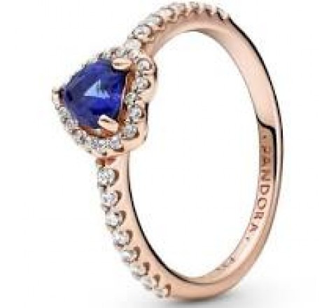 ANILLO PANDORA 188421C01-60 N?20 PLATA ROSADA CIRCONITA AZUL
