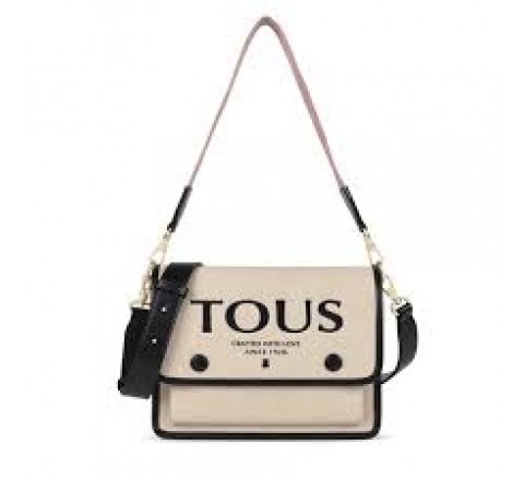 BANDOLERA TOUS 195890595 M AUDREE T COTTON NATURA-NEGRO