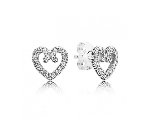 PENDIENTES PANDORA 297099CZ PLATA CORAZON CIRCONITAS