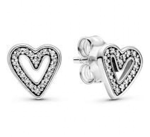 PENDIENTES PANDORA 298685C01 PLATA CORAZON CIRCONITAS