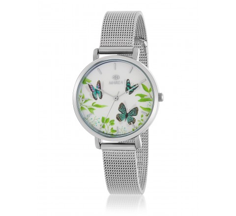 RELOJ MAREA CAJA Y ARMIS ACERO ESFERA MARIPOSAS B41322/2