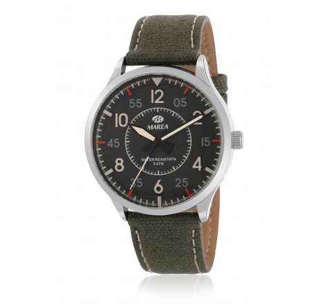 RELOJ MAREA CAJA ACERO CORREA PIEL VERDE B41328/4